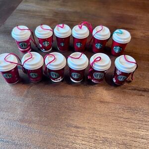 Starbucks Christmas Cup Ornament Collection 2007-2015, EUC